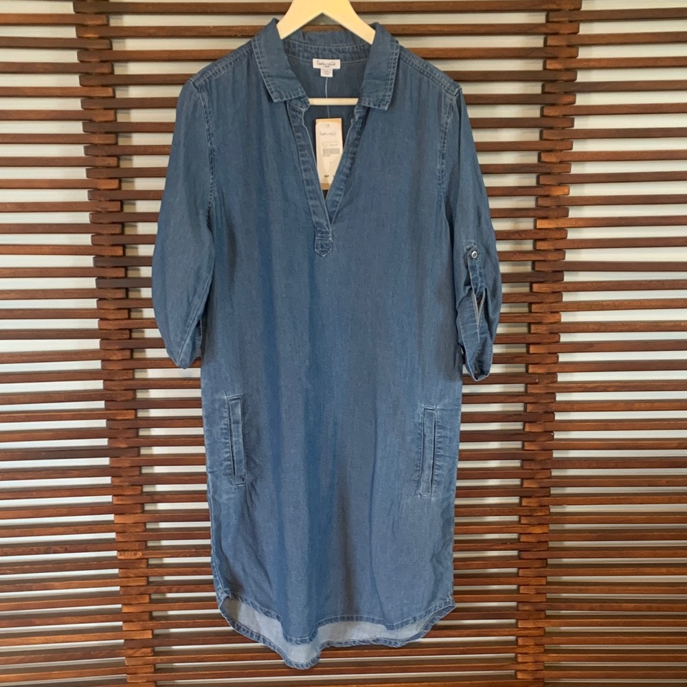 Splendid Blue Denim Shirt Dress